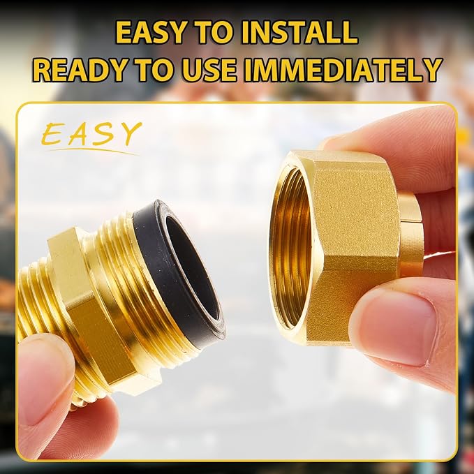 Frienda 4 Pack CSST Gas Line Fittings 3/4'' NPT Brass Male Adapter | Hex Nipple - Image 5