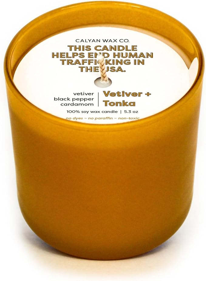 Dignity Series Vetiver & Tonka Scented Candle by CalyanWaxCo