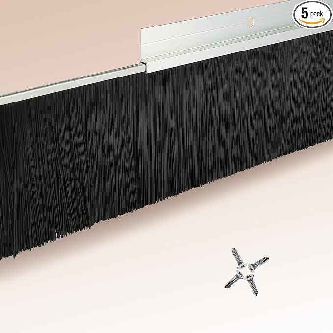 5 Sets Retsun Garage Door Brush Sweep, Extra Wide Bristles by HOME