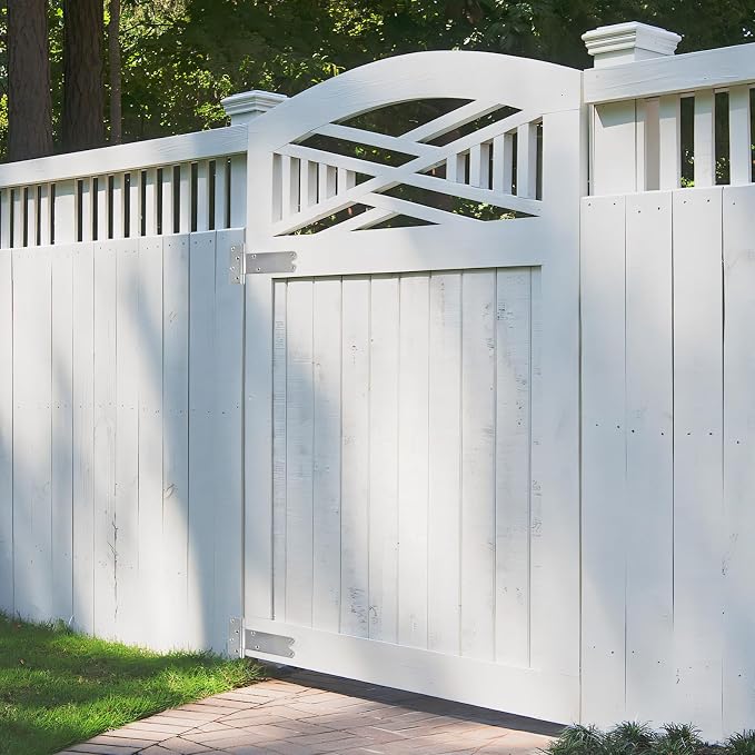 8 in T-Strap Shed Door Hinges, 300 Lbs Capacity, 6 Pack Heavy Duty Tee Hinge | - Image 2