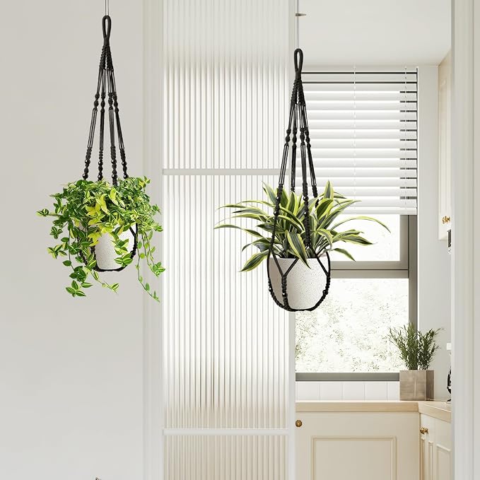 LEWESU Macrame Plant Hanger Indoor Set of 4 - Image 4