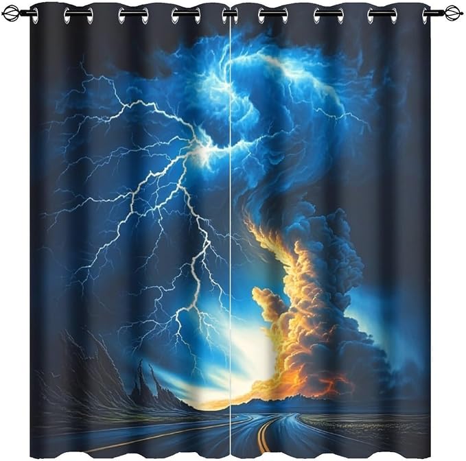 Horror Tornado Clouds Blackout Curtains by StyleYourHomeLoveYourSpace