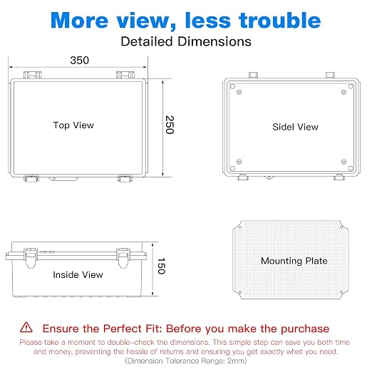 Junction Box Outdoor Waterproof Electrical Project Box IP67 ABS Enclosure | - Image 3
