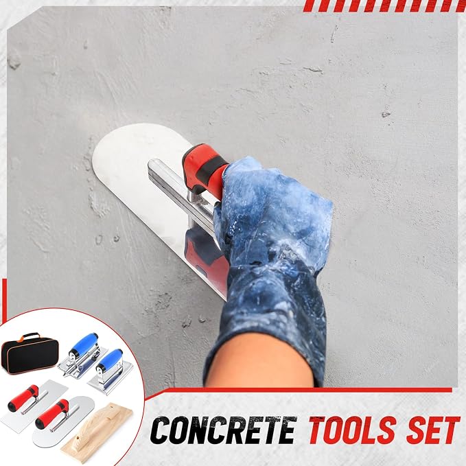 6pcs Concrete Hand Tools Set Masonry Tools Includes Stainless Steel Concrete - Image 5