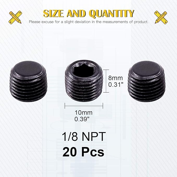 20pc 1/8" NPT Plug Fitting Set - Image 2