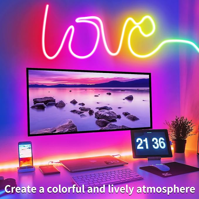 segrass 50ft RGB LED neon Rope Lights LED neon Lights - Image 3