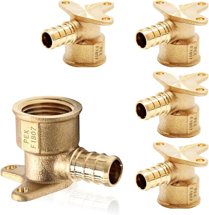 5Pack Seelink PEX Fittings, 1/2" PEX x 1/2" Female NPT Drop Ear Elbow | PEX by Seelink
