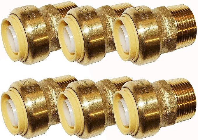 Pex Fitting 1/2" Straight Coupling Push Fit PEX Fittings, Push-to-Connect Copper by HQMPC