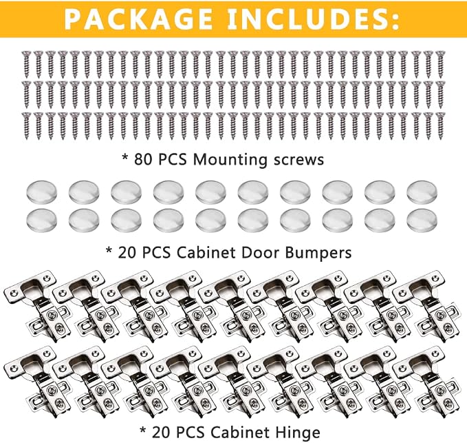 20 Pack Soft Close Cabinet Door Hinges - Image 7