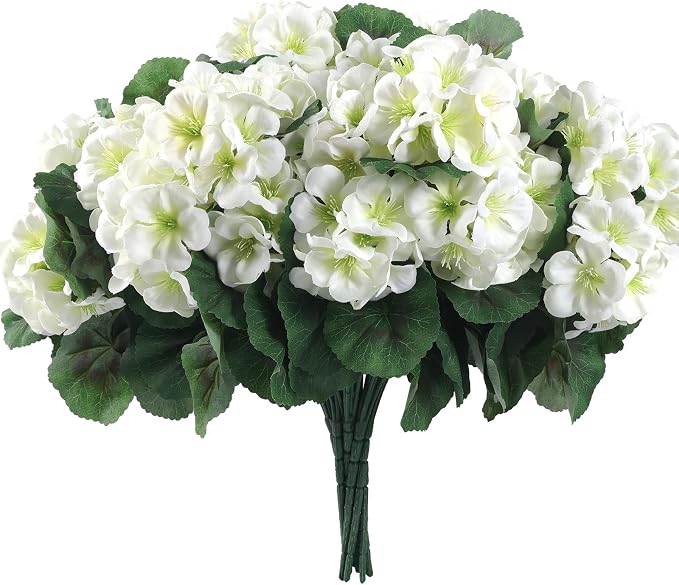 Hananona 12 Pcs Artificial Geranium Flowers - Image 8