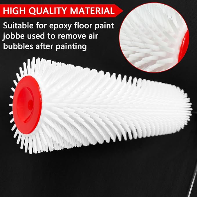 9 Inch Screed Spiked Roller, Thread in Handle | Latex Floor Self Leveling - Image 4