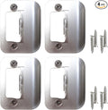 Gator Door Strike Plate 2-1/4" Latch Restorer, Satin Nickel, No Chiseling by GATOR+Strike+Plates