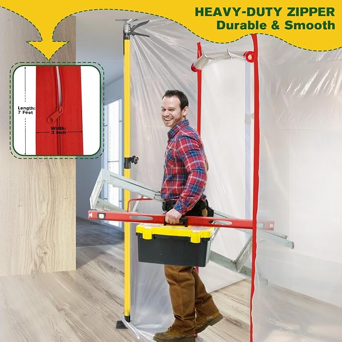 10 Ft Dust Barrier Poles 4 Pack - Image 3