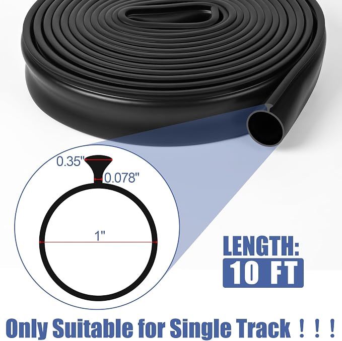 10FT Garage Door Seals Bottom Rubber, 0.35" Triangle Weather Stripping Seals - Image 4