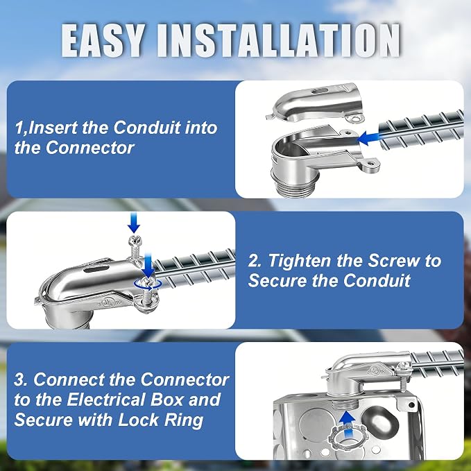 25 Pcs 90° Squeeze MC Connectors - Image 5