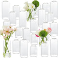 Glass Bud Vases Set of 24, Small Vases by GNILLKO