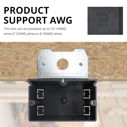 1-Gang Adjustable PVC Electrical Box, 21 Cu in, ETL Listed - Image 3