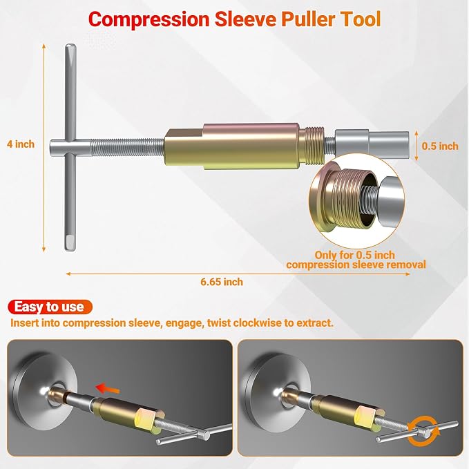 Preciva 9PCS Angle Stop Wrench Kit, 2-in-1 Faucet Wrench - Image 3