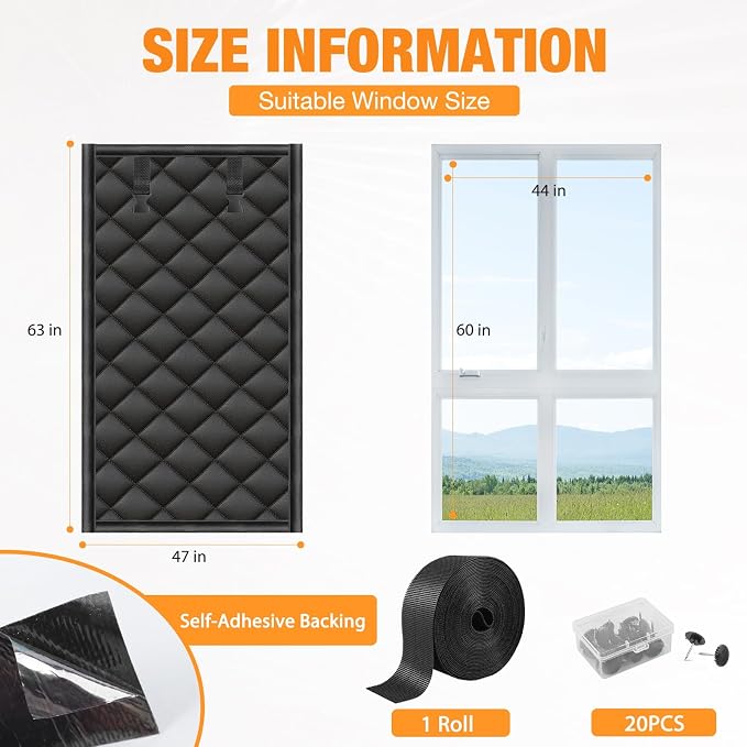FONUNO Window Insulation for Winter Thermal Window Cover - Image 2