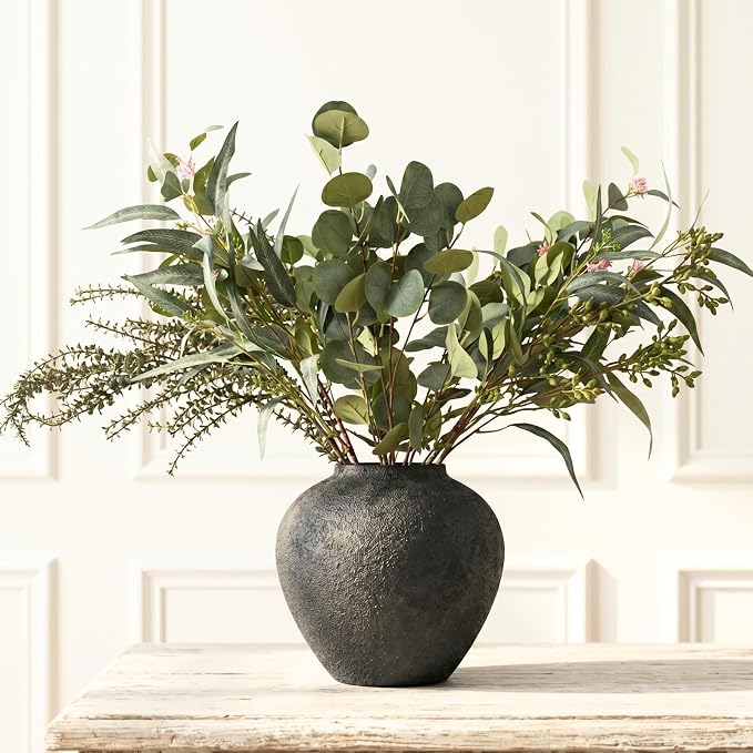 Large Eucalyptus Centerpieces for Table Decor, Artificial Greenery Stems | Real by RyddeligHome-AestheticHomeDecor
