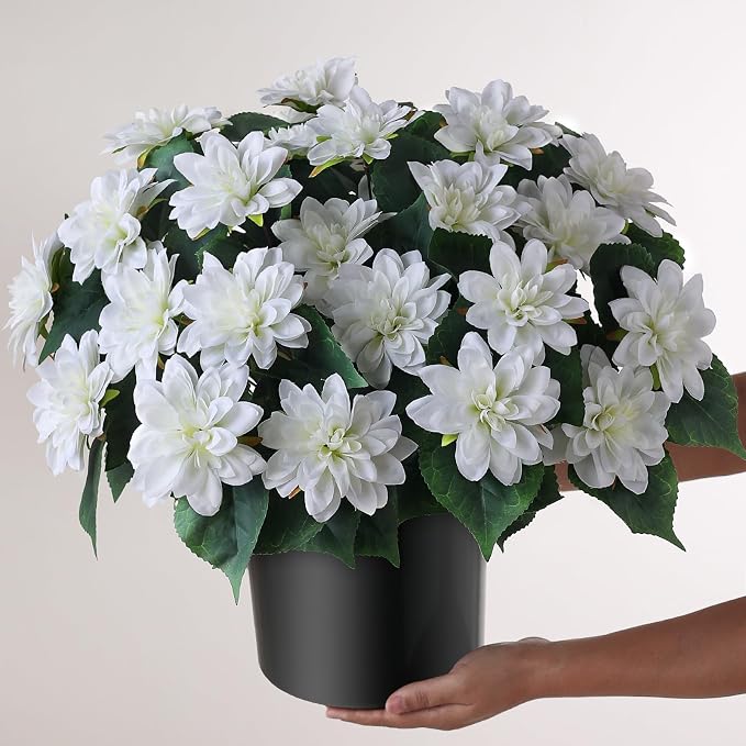 2 Set Artificial Dahlia Topiary Ball Trees - Image 6
