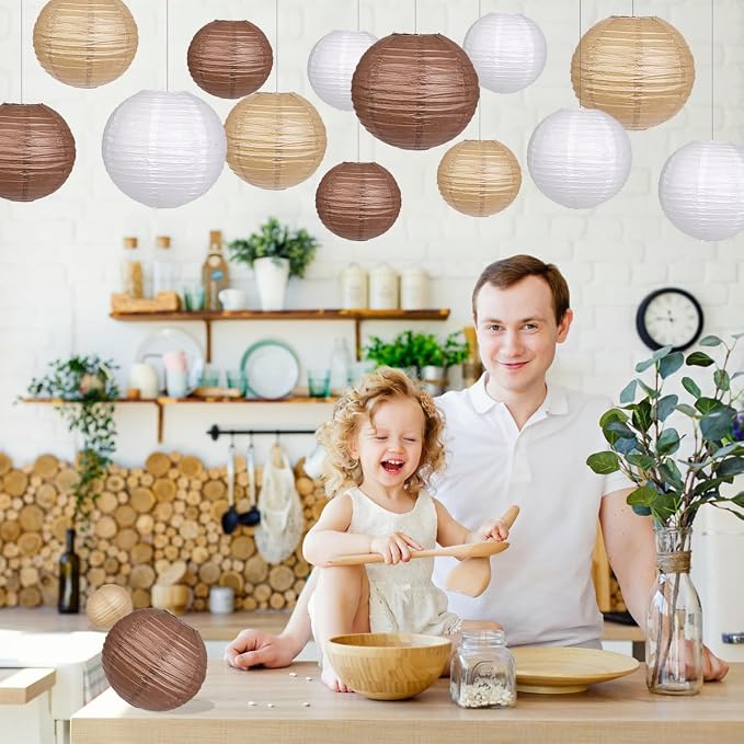 Paper Lanterns Decorative, Round Hanging Paper Lanterns Decorations - Image 4