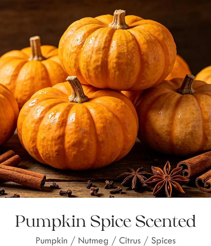 AOOVOO Pumpkin Spice Odor Eliminating Candle - 9 oz Fall Candles - Image 4