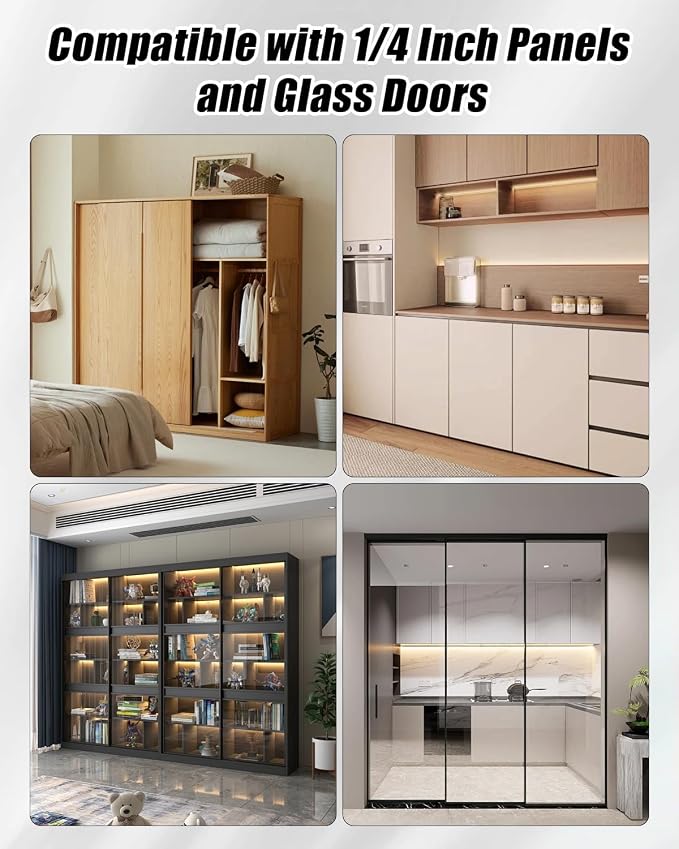 4 Sets 4FT Plastic Sliding Door Track Set Fit - Image 5