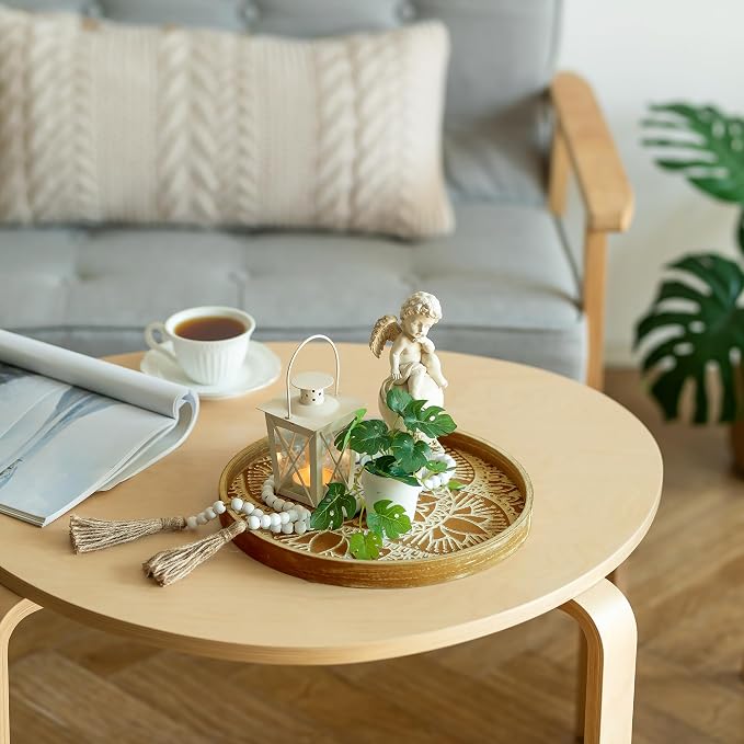 Hanobe 2Pcs Round Decorative Trays - Image 8