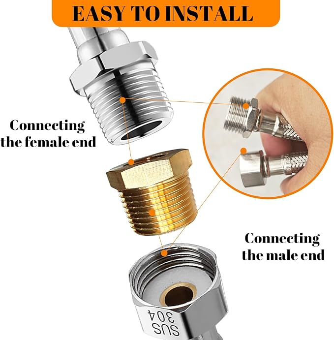 2 Pcs Brass Bushing 1" Male to 3/4" Female - Image 9