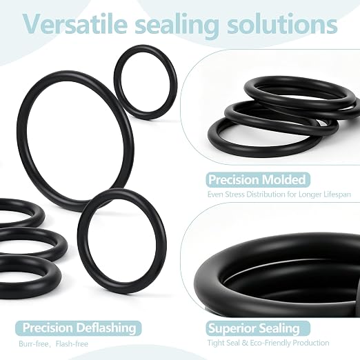 1020 Pcs O Ring Kit, 20 Sizes Rubber O-Rings & Rings Assortment w/Case & Labels - Image 3