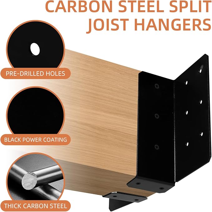 Split Joist Hanger, Wall Mount Joist Bracket - Image 7