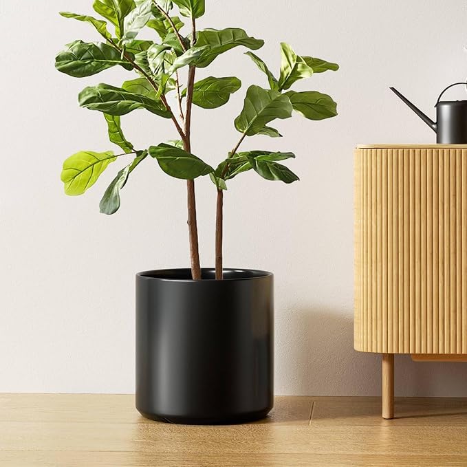 LE TAUCI 12 Inch Pot for Plants, Ceramic Planters for Indoor Plants, by LETAUCI