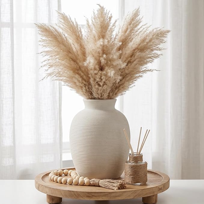 White Ceramic Vase for Flowers, 8in Waterproof Pottery Ceramic Vases | Flower - Image 3