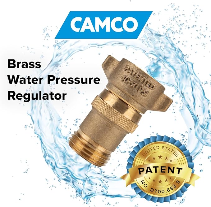 Camco Brass Marine/RV Water Pressure Regulator – Protects RV Kitchen Small - Image 3