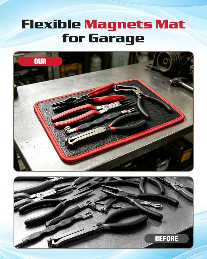 3 Pcs Flexible Magnetic Tool Mat, 40LB Strong Magnetic Mat - Image 7