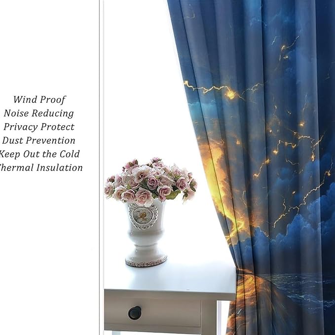 Nature Tornado Lightning Blackout Curtains - Image 5