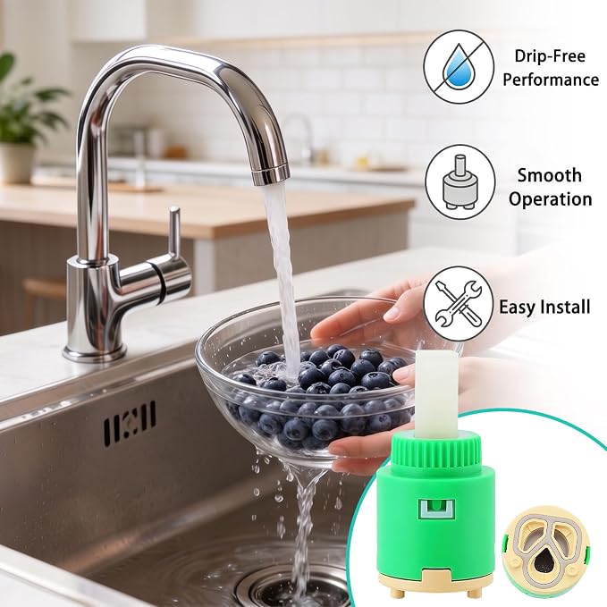 25mm Faucet Cartridge Replacement, Single Handle Faucet Cartridge - Image 4