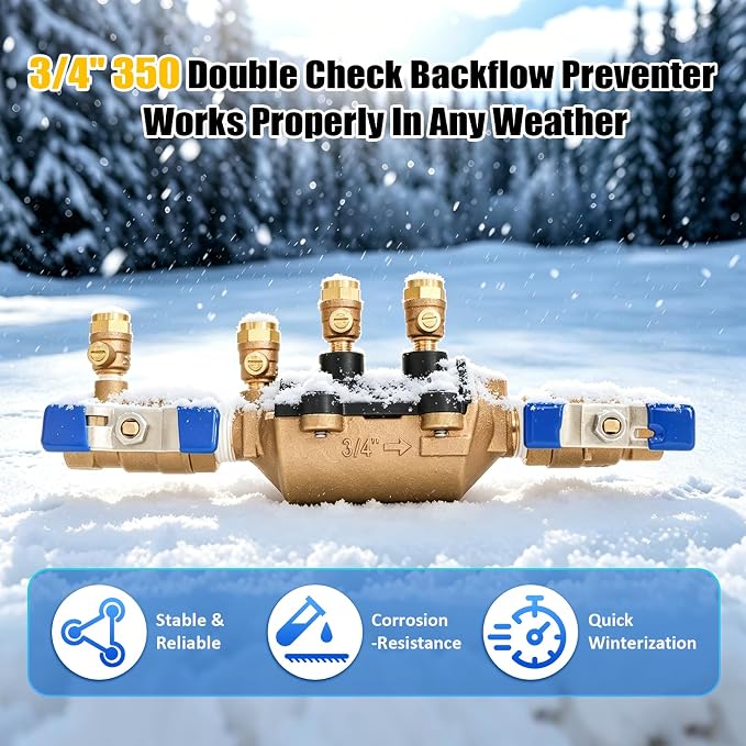 3/4" 350 Double Check Backflow Preventer | Double Check Valve Assembly - Image 2