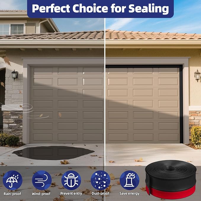 Garage Door Top and Side Seal, 36 FT x 2.2", adhesive backed seal - Image 6