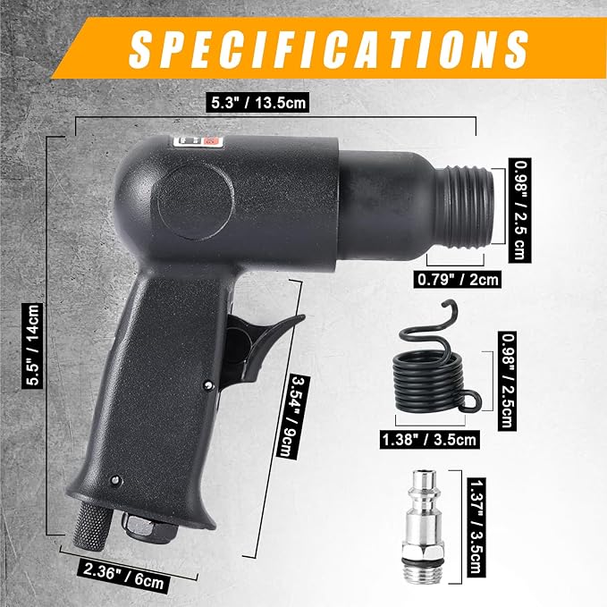 150mm Air Hammer Kit with 4 Chisels & Quick Change Retainer | 4500 BPM - Image 3