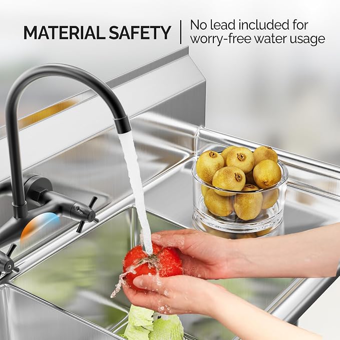 ROVSUN Commercial Sink, Stainless Steel - Image 5