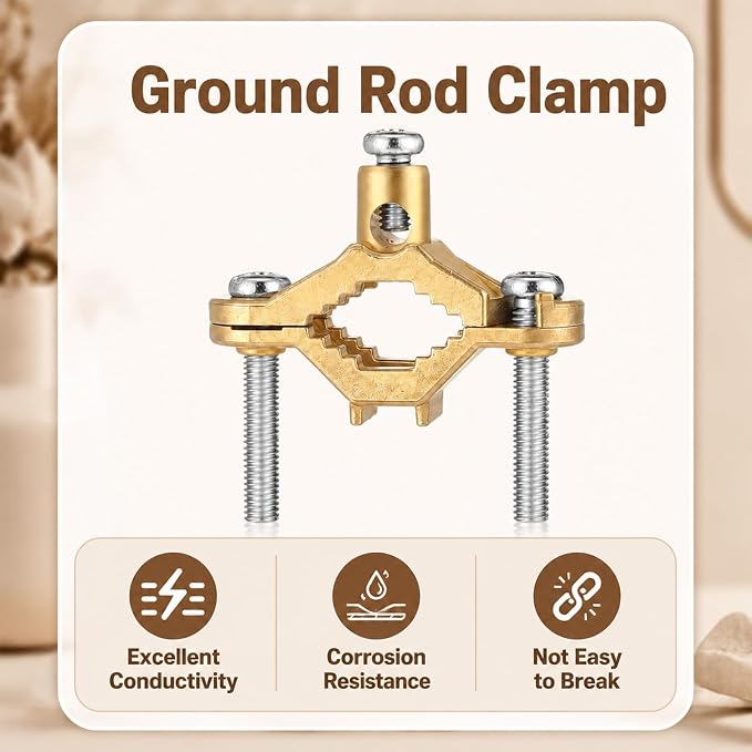 3 Pack Copper Alloy Ground Clamp 1/2" to 1" Grounding Clamp | Pipe Grounding - Image 6