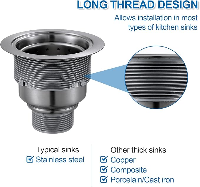 3-1/2-inch Kitchen Sink Drain - Image 3