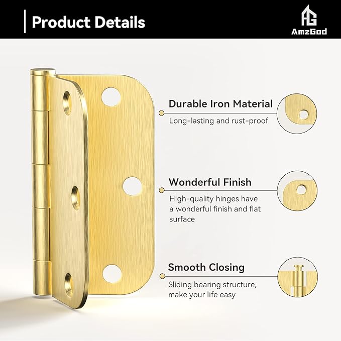 Gold Door Hinges - Image 3