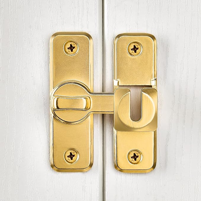 2 Pcs Gold 90/180 Degree Flip Latch, Zinc Alloy Barn Door Latch | Right Angle - Image 5