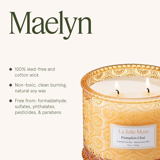 LA JOLIE MUSE Pumpkin Chai Scented Candles - Image 6
