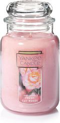Yankee Candle Fresh Cut Roses Scented Premium 22oz Single Wick Candle Over 110 by Unknown