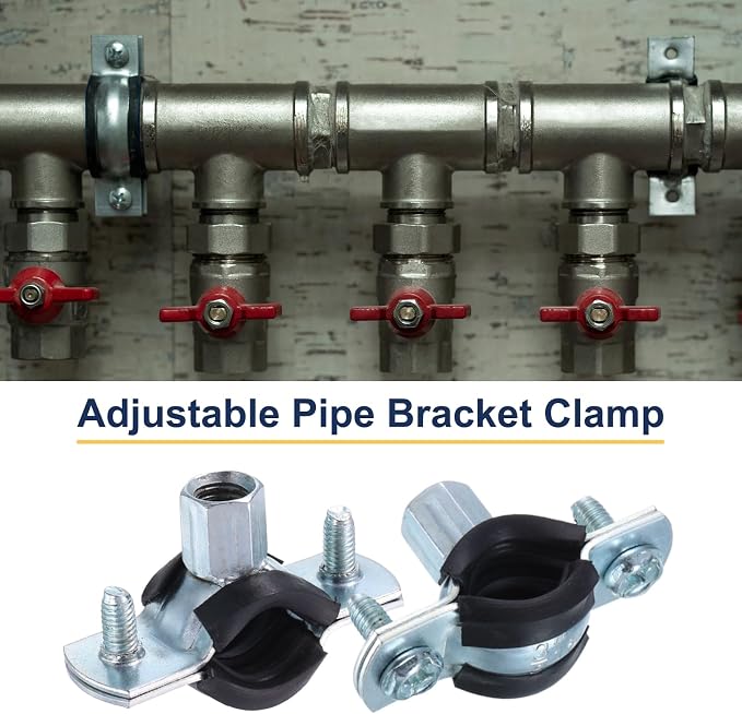 uxcell 6 Pcs Split Ring Pipe Hanger, 16mm/0.6inch Adjustable Pipe Bracket Clamp - Image 4
