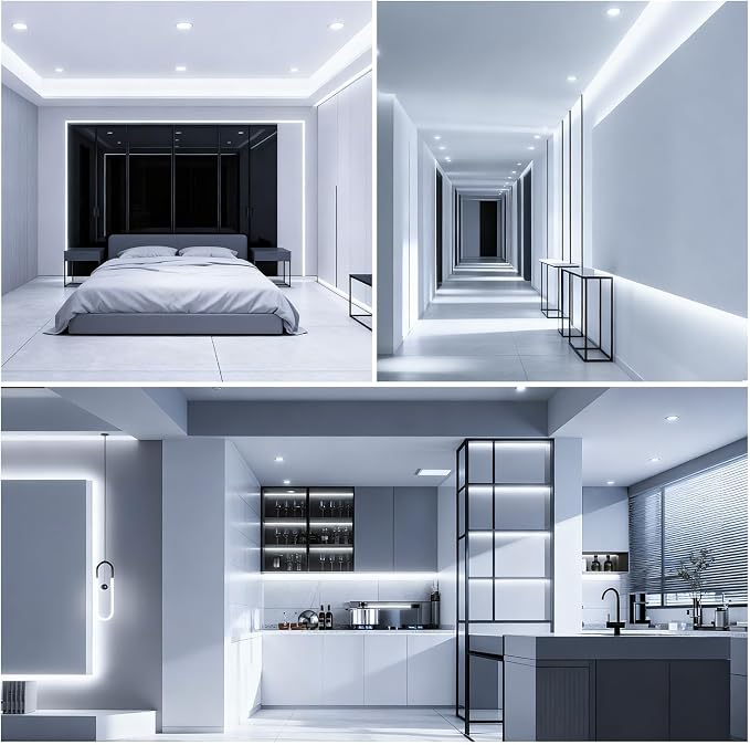 White LED Strip Lights, 18ft Dimmable 6500K Daylight, - Image 4